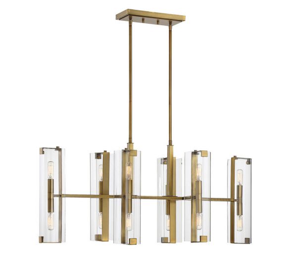 Essentials Winfield Chandelier Chandeliers Essentials Warm Brass 12 