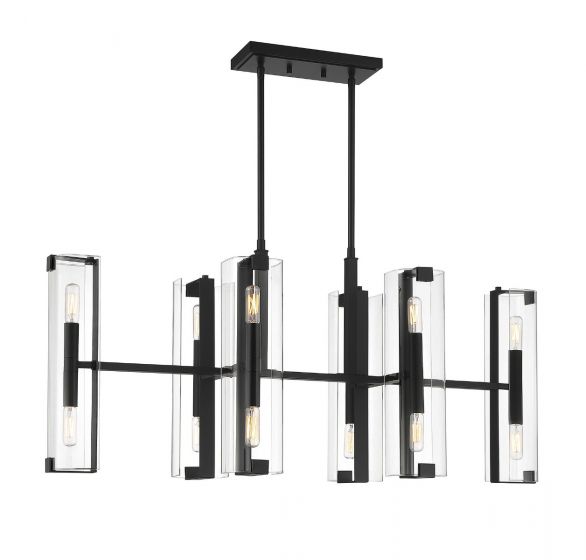 Essentials Winfield Chandelier Chandeliers Essentials Matte Black 12 