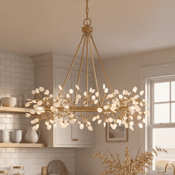 Savoy House Once 8-Light Chandelier in Spun Gold by Breegan Jane 1-9855-8-328