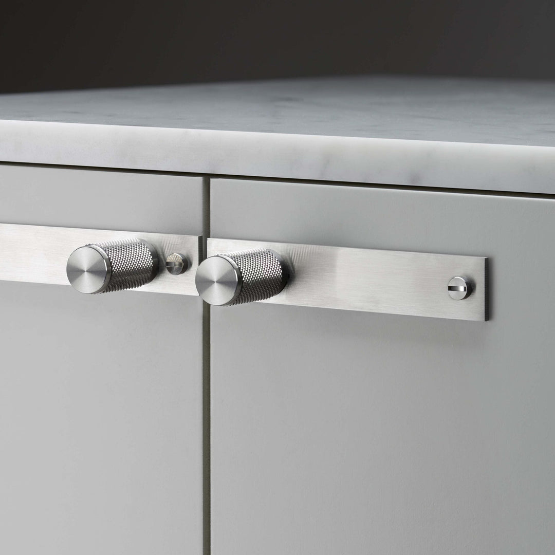 Buster + Punch Furniture Knob | Cross Knurl | Plate