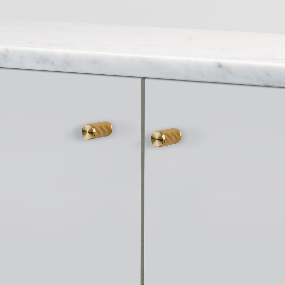 Buster + Punch Brass Furniture Knob | Linear Knurl - Model UFK-053988