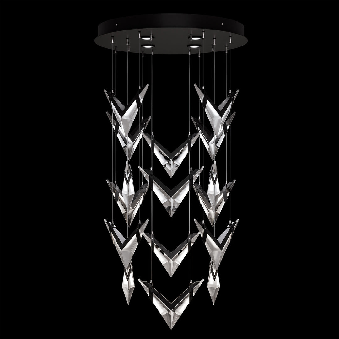 Fine Art Handcrafted Lighting Blade 32"W Round Pendant (Model 100053)