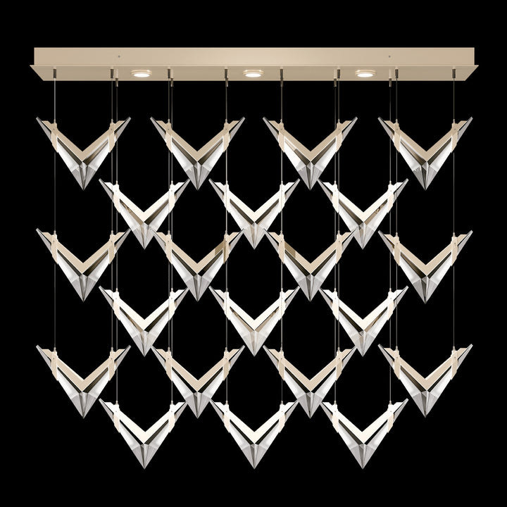 Fine Art Handcrafted Lighting Blade 62"W Rectangular Pendant (Model 100054)