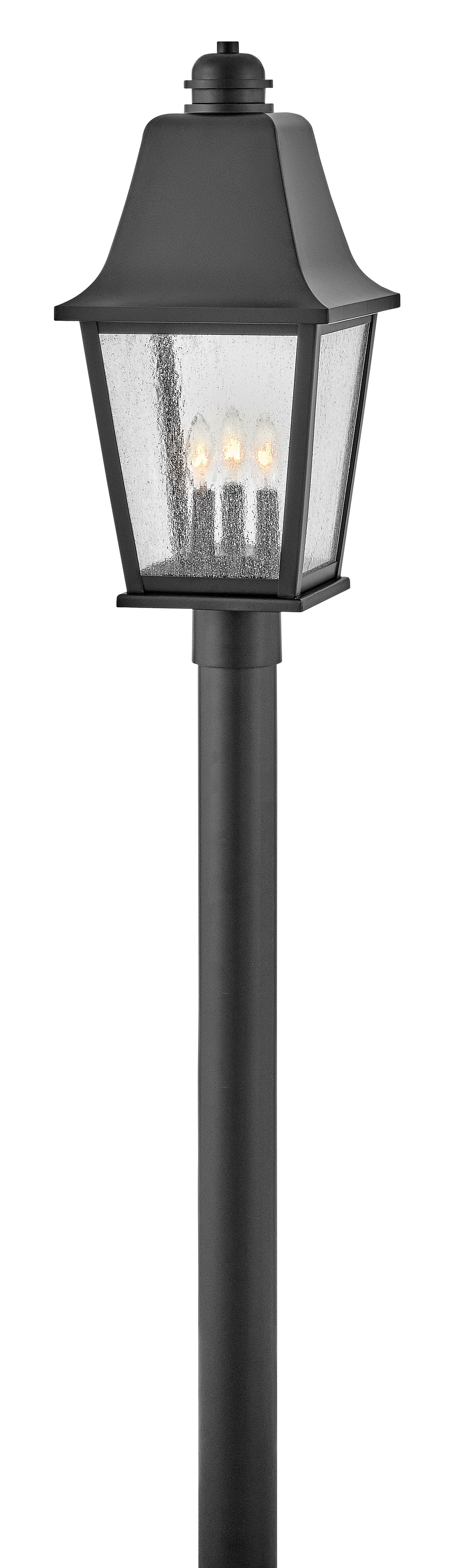 Hinkley Kingston Outdoor Post Mount Lantern Large Post Mount Lantern Black 10011BK