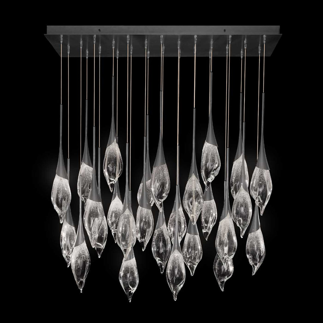 Fine Art Handcrafted Lighting Mayu 54"W Rectangular Tall Pendant (Model 100132)