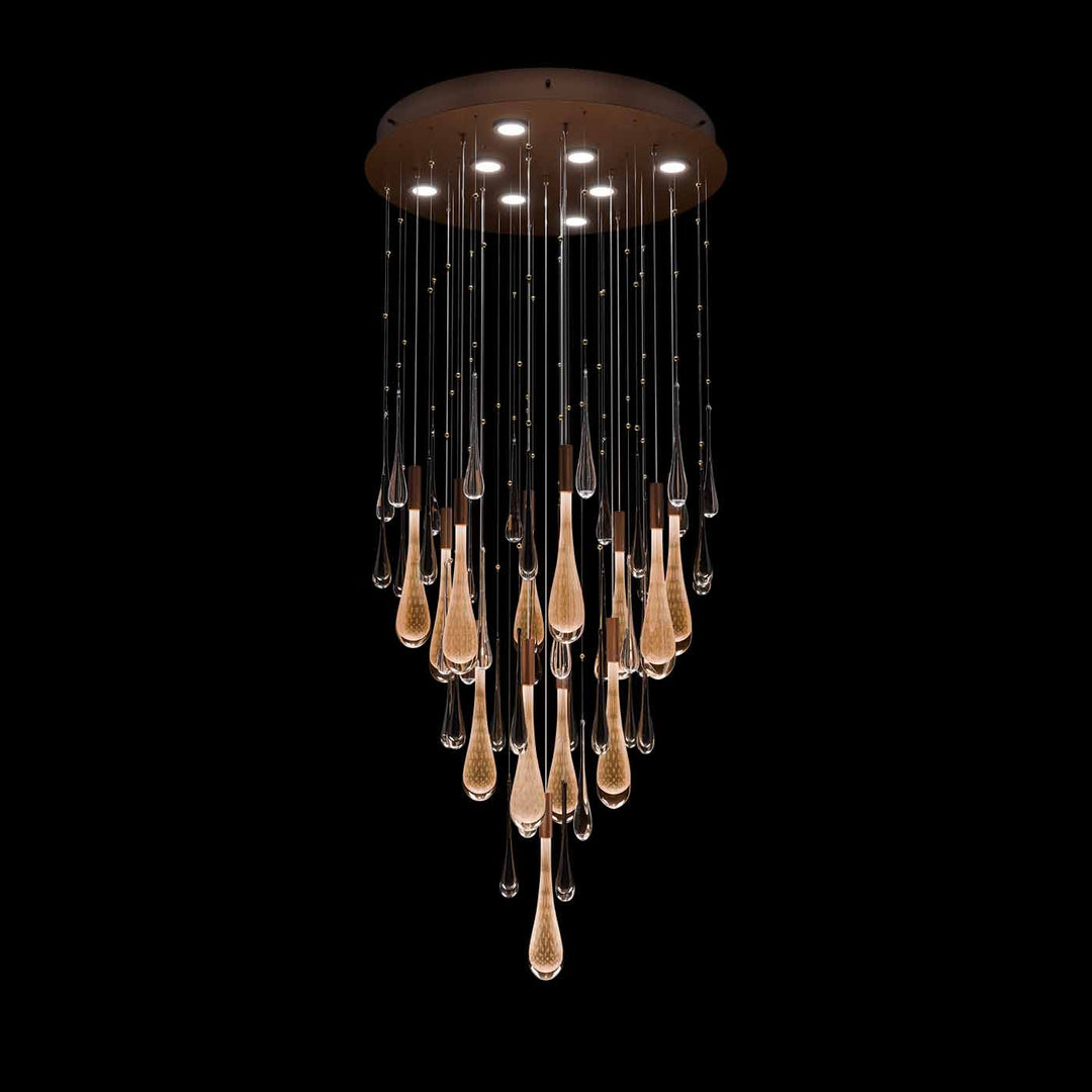 Fine Art Handcrafted Lighting Rain 32"W Round Pendant (Model 100137)