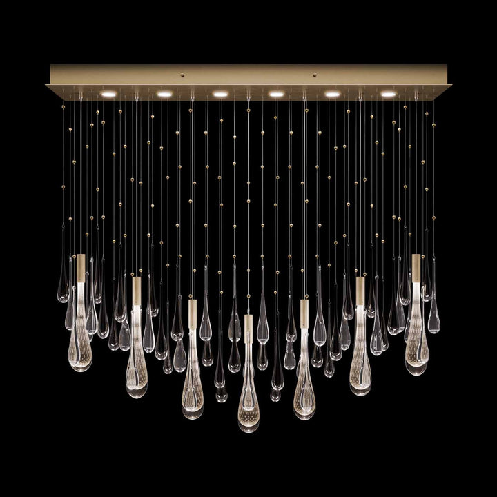 Fine Art Handcrafted Lighting Rain 51"W Rectangular Pendant (Model 100138)