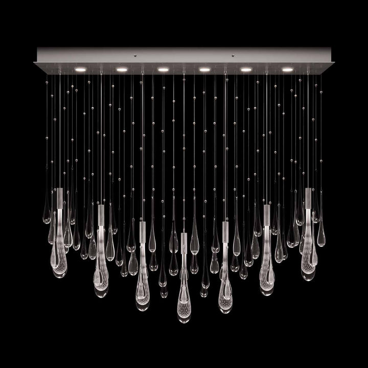 Fine Art Handcrafted Lighting Rain 51"W Rectangular Pendant (Model 100138)