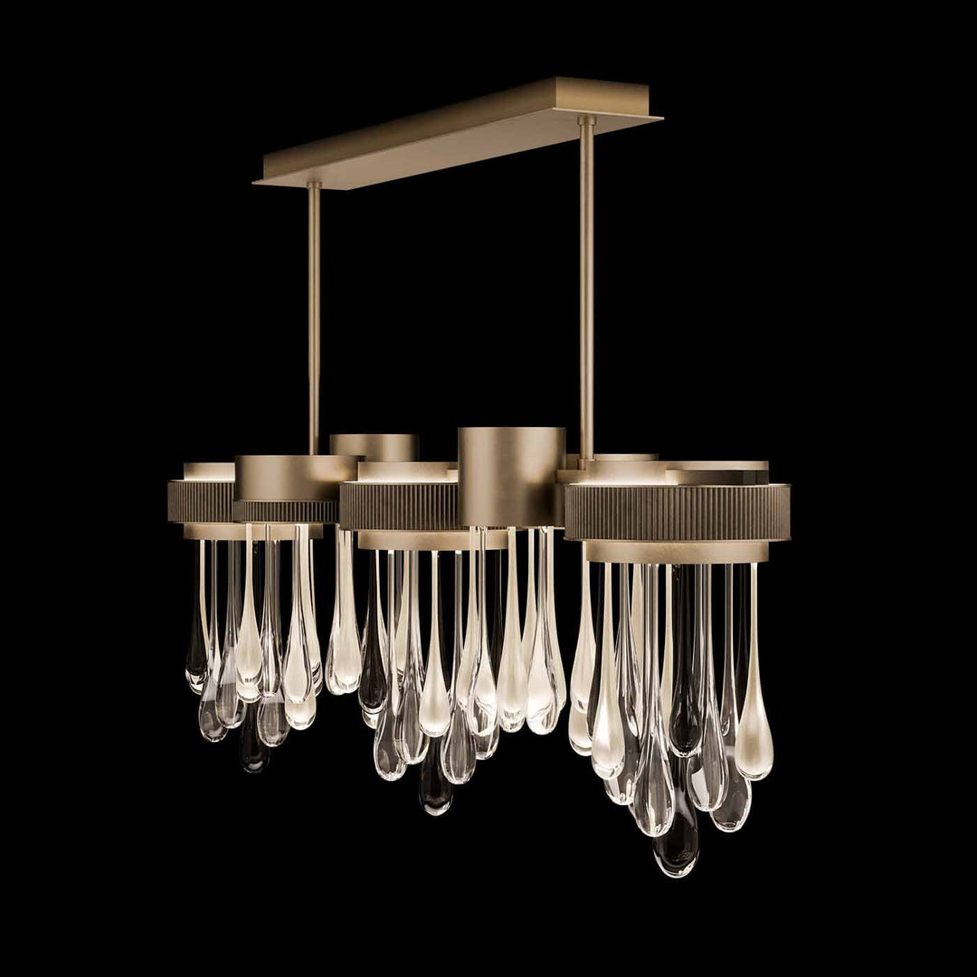 Fine Art Handcrafted Lighting Rain 56.25"W Linear Pendant (Model 100139)