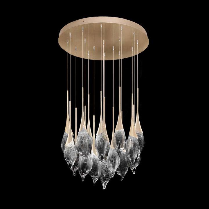 Fine Art Handcrafted Lighting Mayu 32.75"W Round Low Pendant (Model 100145)
