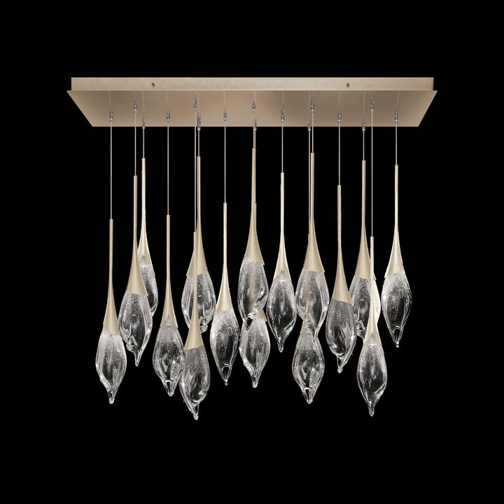 Fine Art Handcrafted Lighting Mayu 54"W Rectangular Low Pendant (Model 100146)
