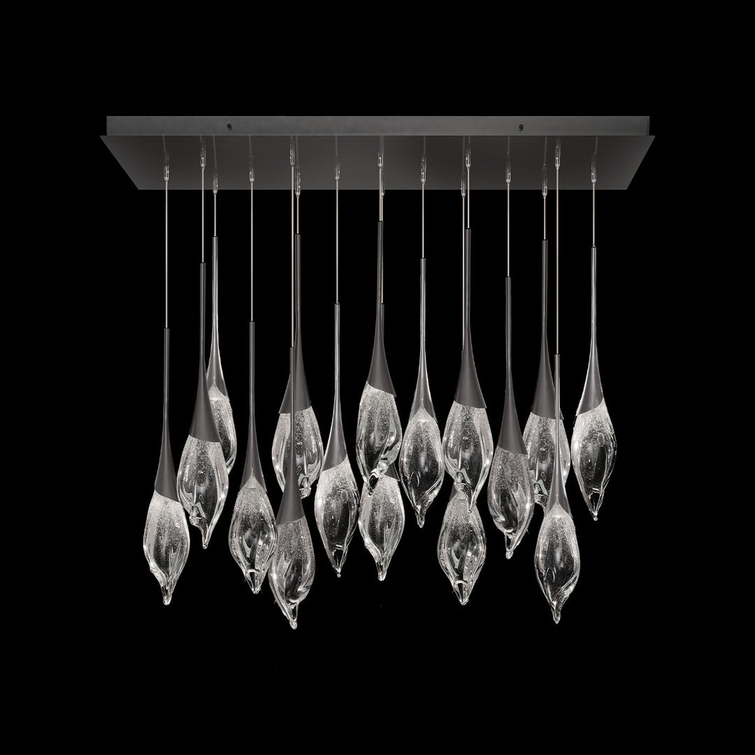 Fine Art Handcrafted Lighting Mayu 54"W Rectangular Low Pendant (Model 100146)