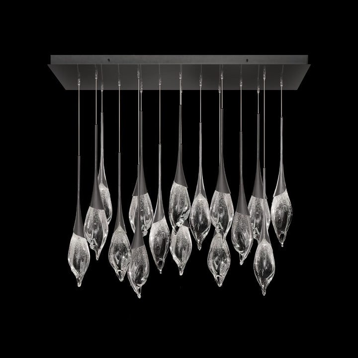 Fine Art Handcrafted Lighting Mayu 54"W Rectangular Low Pendant (Model 100146)