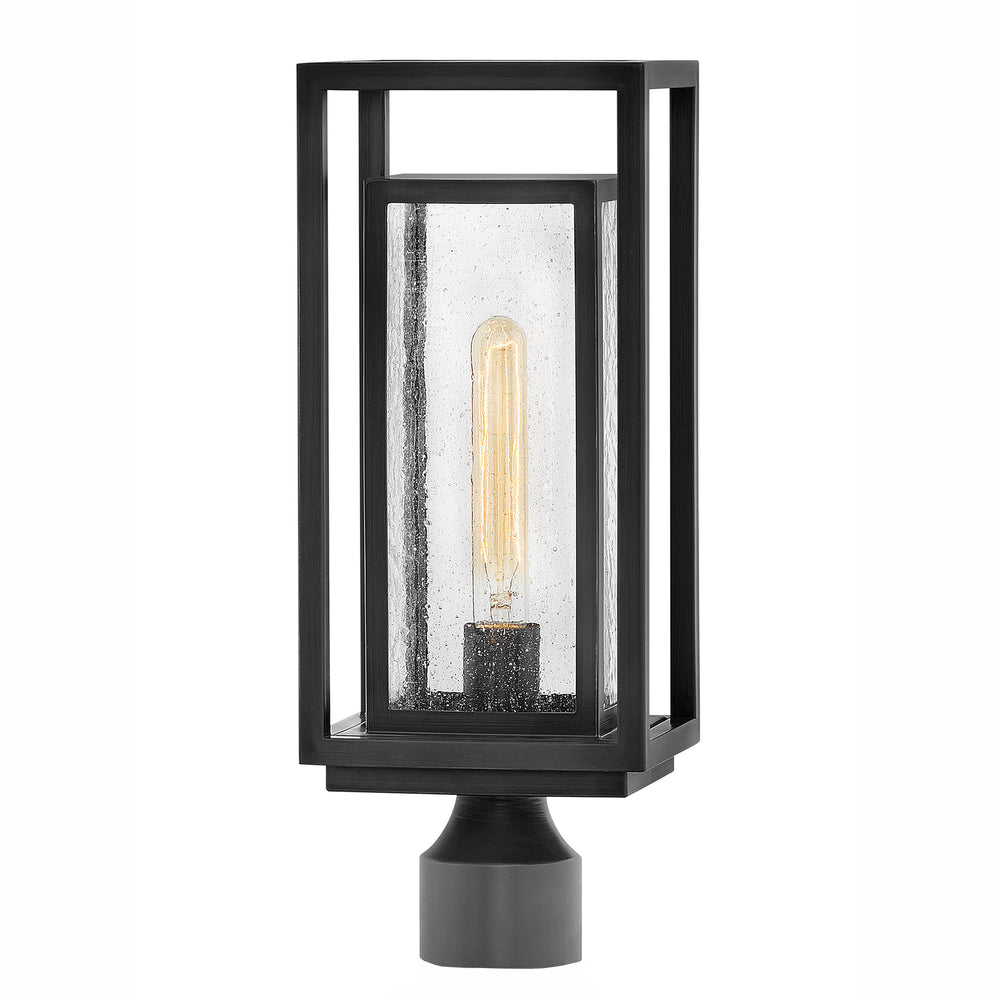 Hinkley Republic Outdoor Post Mount Lantern Medium Post Mount Lantern Black 1001BK-LL