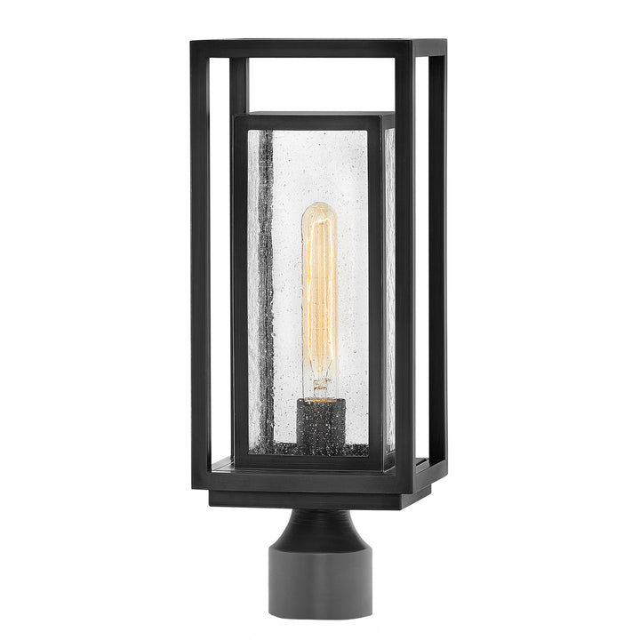 Hinkley Republic Outdoor Post Mount Lantern Medium Post Mount Lantern Black 1001BK