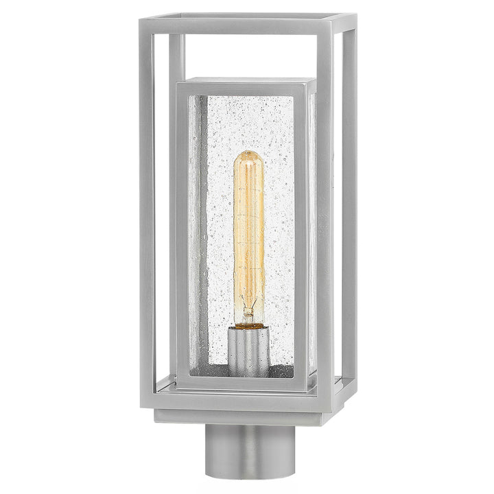 Hinkley Republic Outdoor Post Mount Lantern Medium Post Mount Lantern Satin Nickel 1001SI-LL