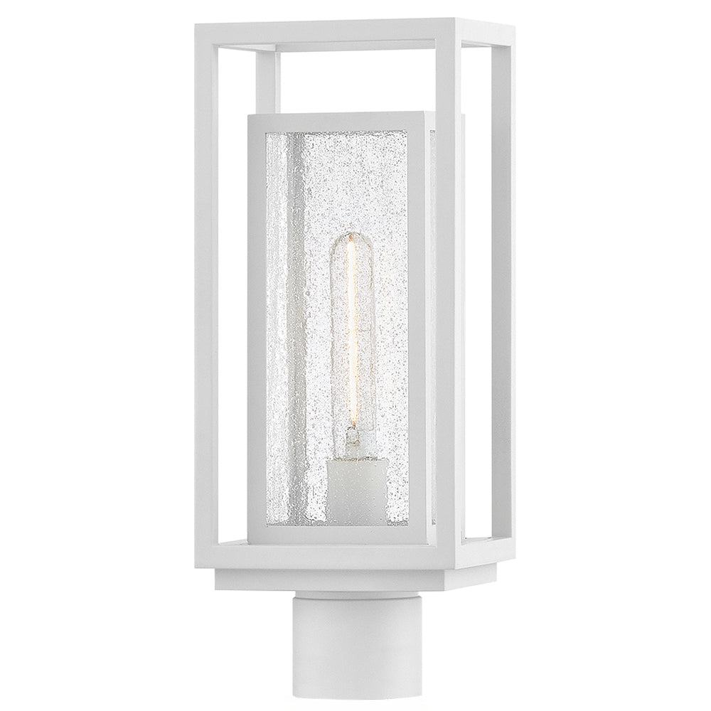 Hinkley Republic Outdoor Post Mount Lantern Medium Post Mount Lantern Textured White 1001TW
