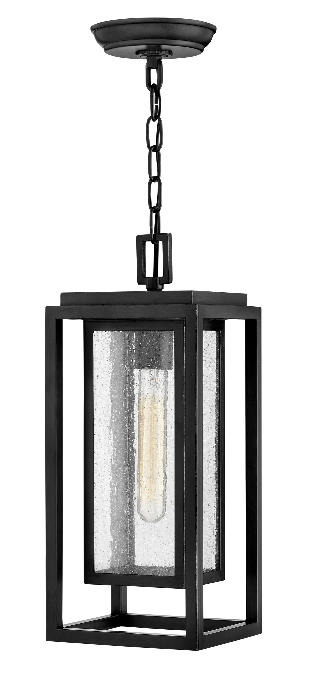 Hinkley Republic Outdoor Hanging Light Medium Hanging Lantern Black 1002BK