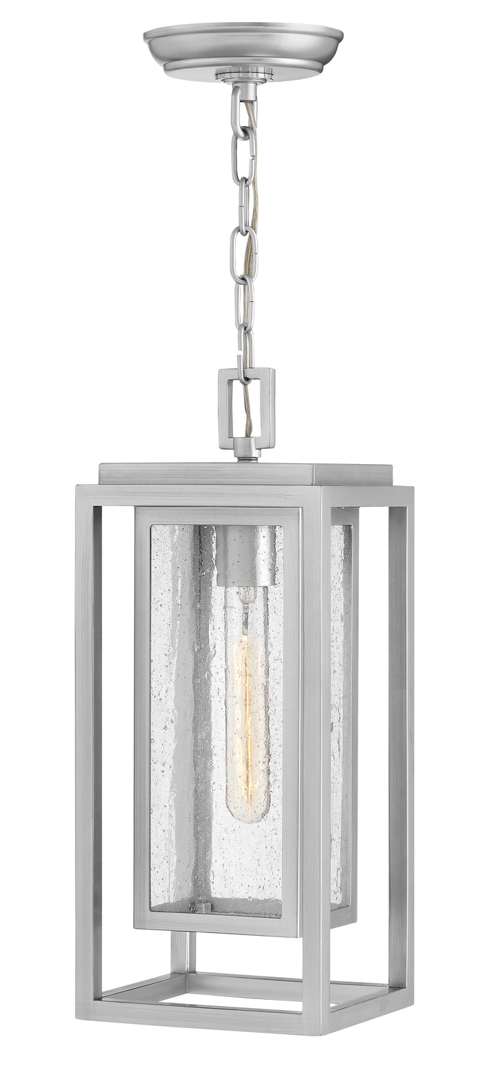 Hinkley Republic Outdoor Hanging Light Medium Hanging Lantern Satin Nickel 1002SI