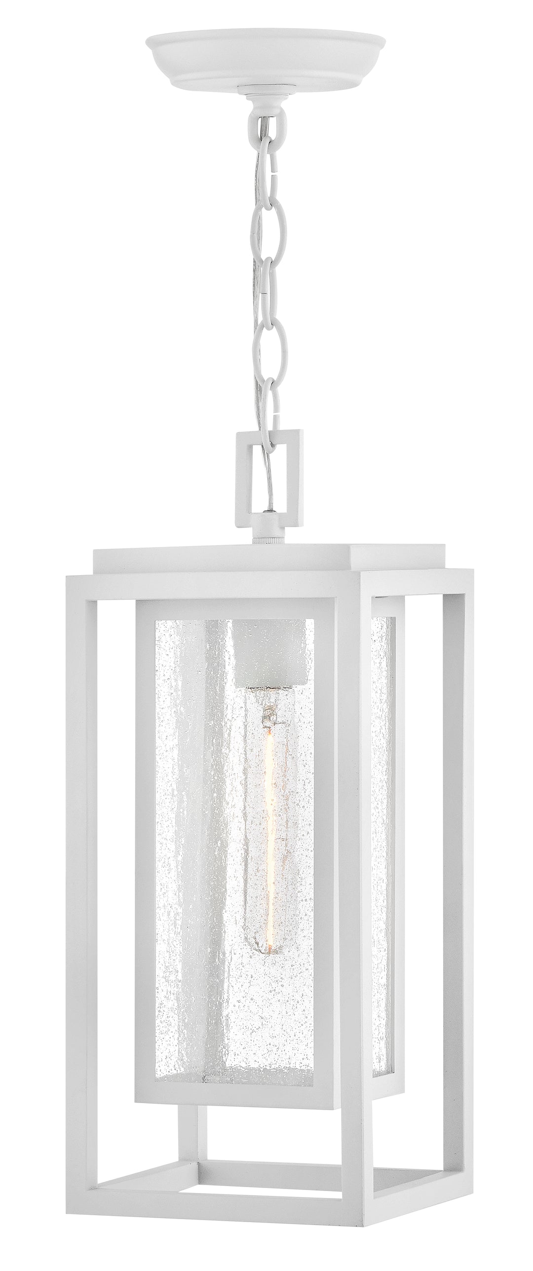 Hinkley Republic Outdoor Hanging Light Medium Hanging Lantern Textured White 1002TW