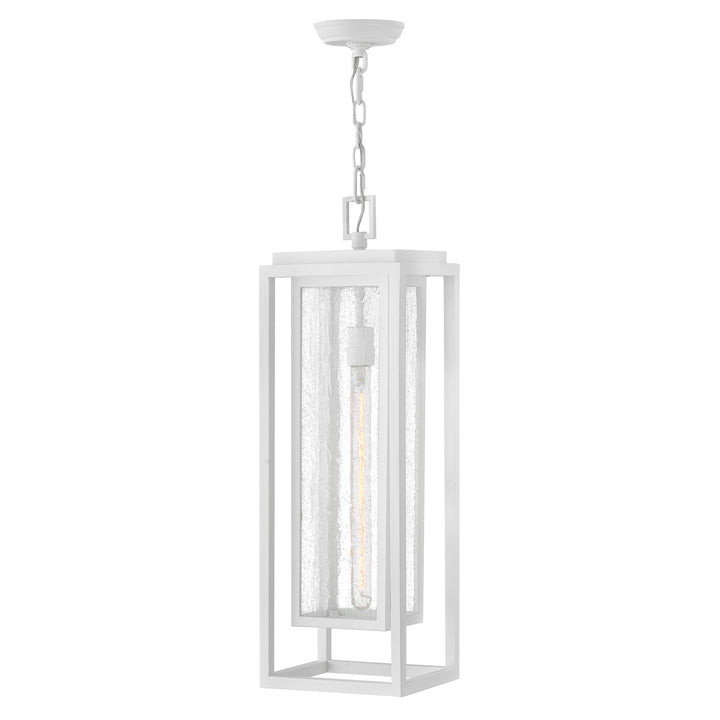 Hinkley Republic Outdoor Hanging Light Large Hanging Lantern Textured White 1006TW
