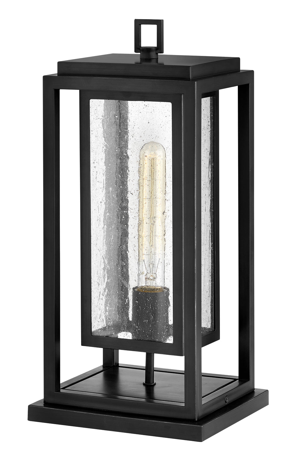 Hinkley Republic Outdoor Pier Mount Lantern Medium Pier Mount Lantern Black 1007BK-LL