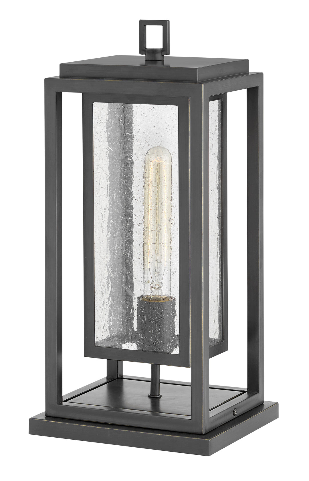 Hinkley Republic Outdoor Pier Mount Lantern Medium Pier Mount Lantern Oil Rubbed Bronze 1007OZ-LV