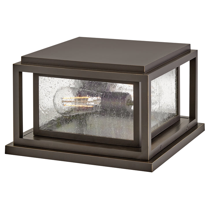 Hinkley Republic Outdoor Pier Mount Lantern Small Pier Mount Lantern Oil Rubbed Bronze 1008OZ-LV