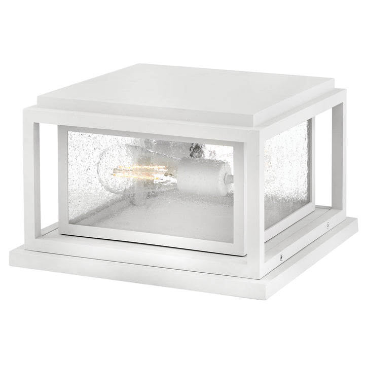 Hinkley Republic Outdoor Pier Mount Lantern Small Pier Mount Lantern Textured White 1008TW