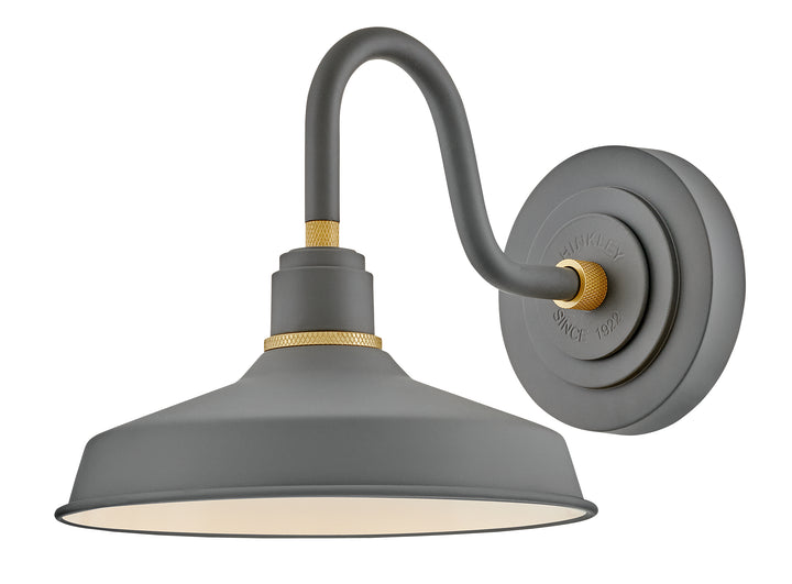 Hinkley Foundry Classic Outdoor Wall Light Small Wall Mount Barn Light Dark Matte Grey 10231DMG