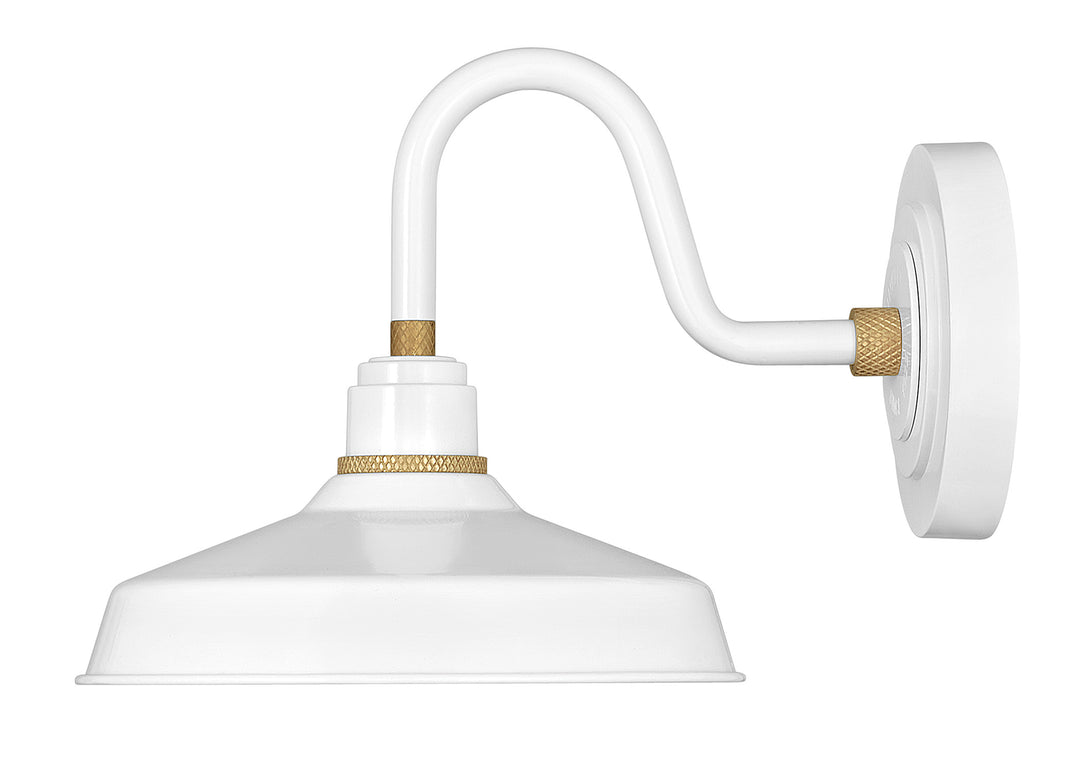 Hinkley Foundry Classic Outdoor Wall Light Small Wall Mount Barn Light Gloss White 10231GW