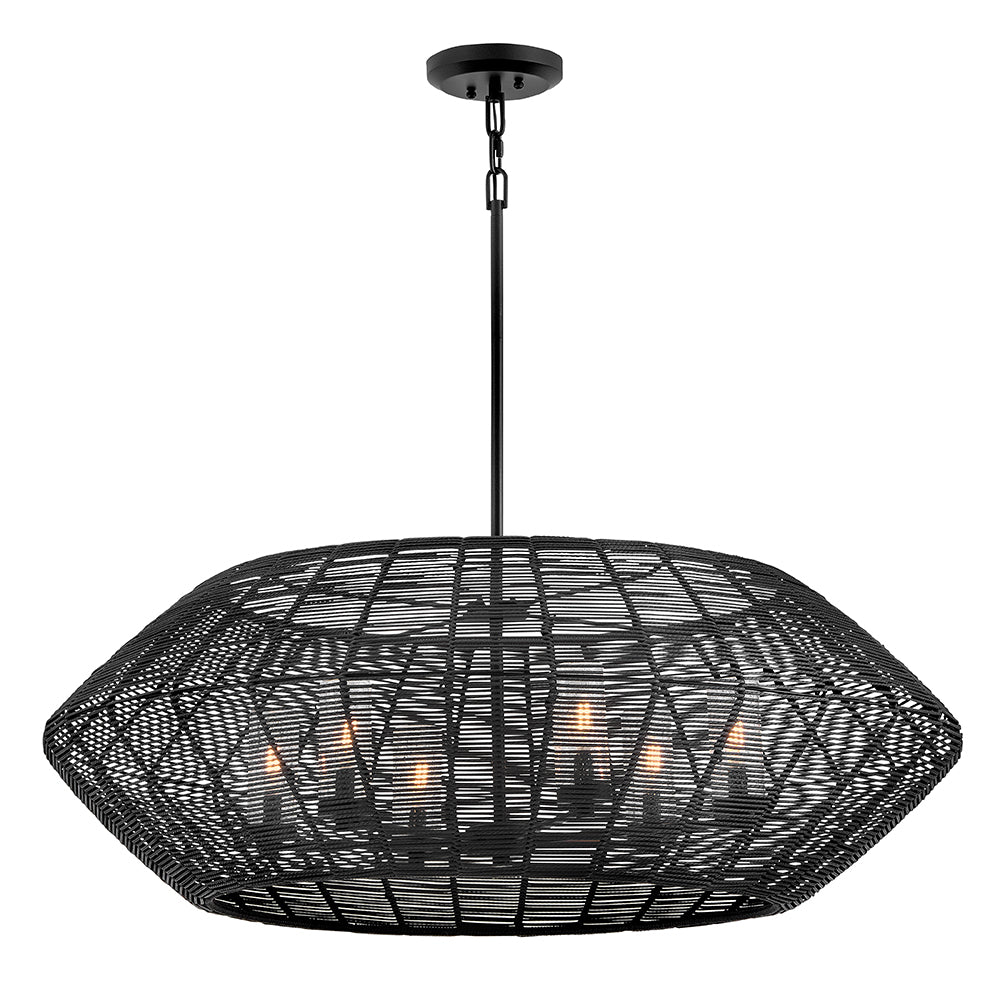Hinkley Luca Outdoor Chandelier Large Chandelier Black 10386BK