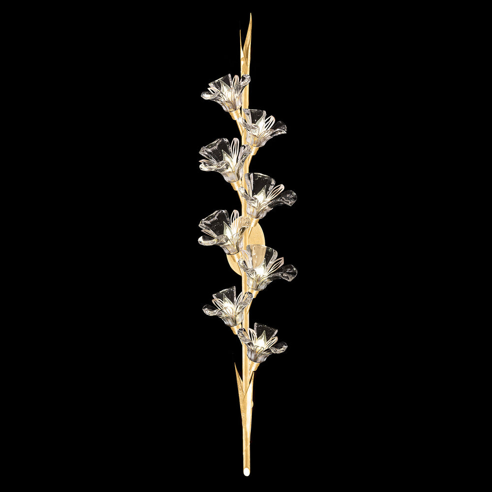Fine Art Handcrafted Lighting Azu 52.5"H Sconce in Gold Leaf with White and Gold Details (918450-2ST)