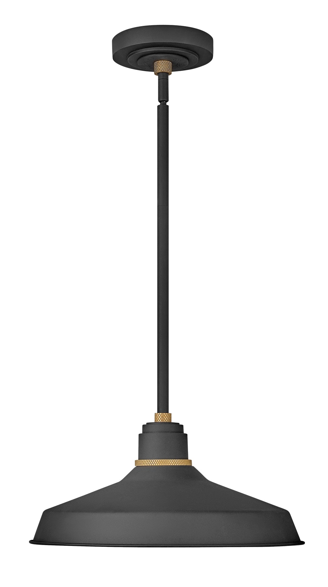 Hinkley Foundry Classic Outdoor Hanging Light Large Convertible Pendant Barn Light Textured Black 10483TK