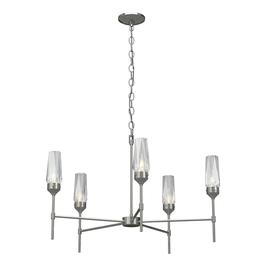 Luma 5 Arm Chandelier Chandeliers Hubbardton Forge Sterling 30.9x19.5