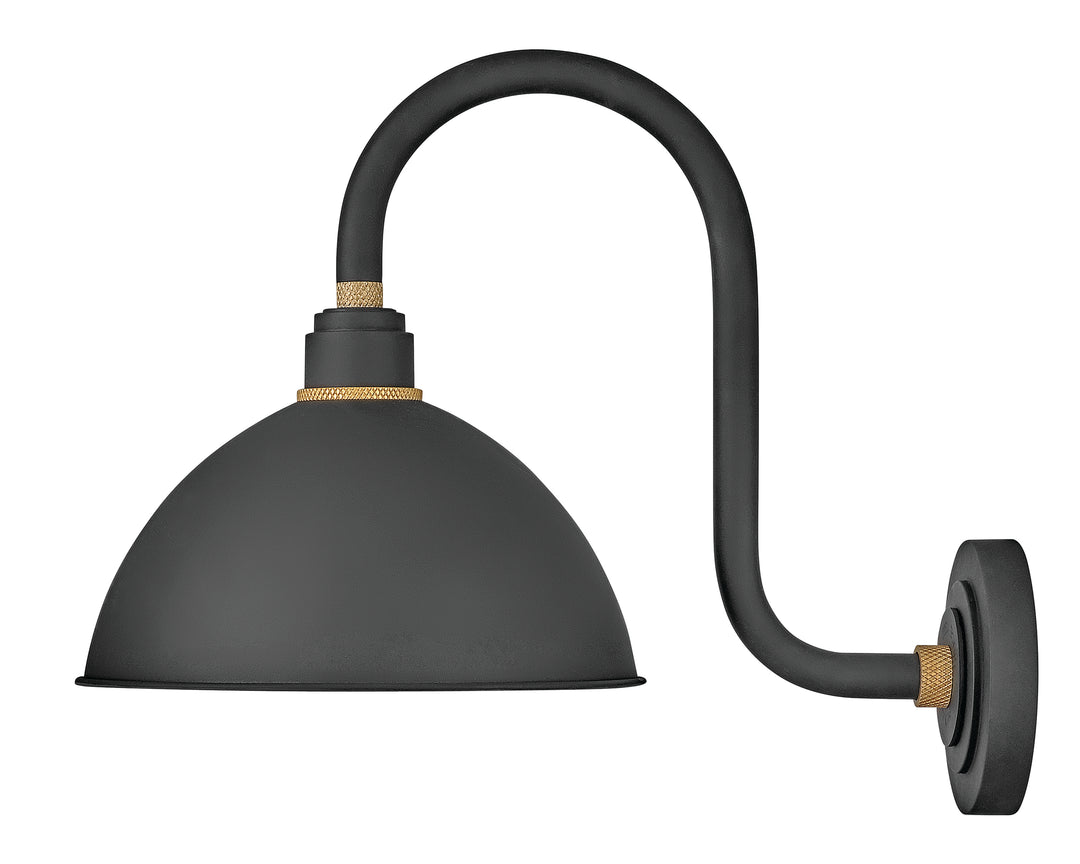 Hinkley Foundry Dome Outdoor Wall Light Medium Wall Mount Barn Light Textured Black 10564TK