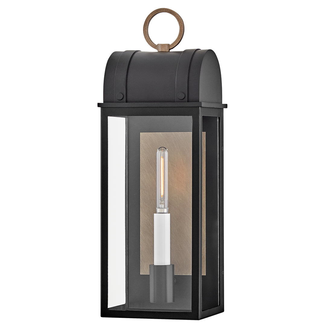 Hinkley Campbell Outdoor Wall Light Small Wall Mount Lantern Black 10660BK-BU