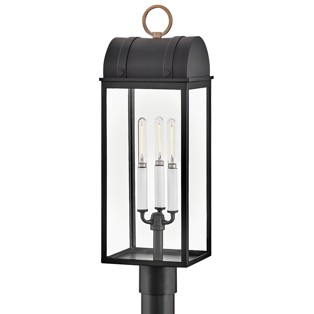 Hinkley Campbell Outdoor Post Mount Lantern Large Post Lantern Black 10661BK-BU