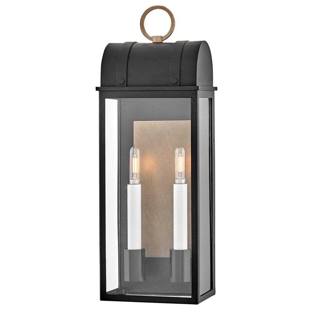 Hinkley Campbell Outdoor Wall Light Medium Wall Mount Lantern Black 10664BK-BU