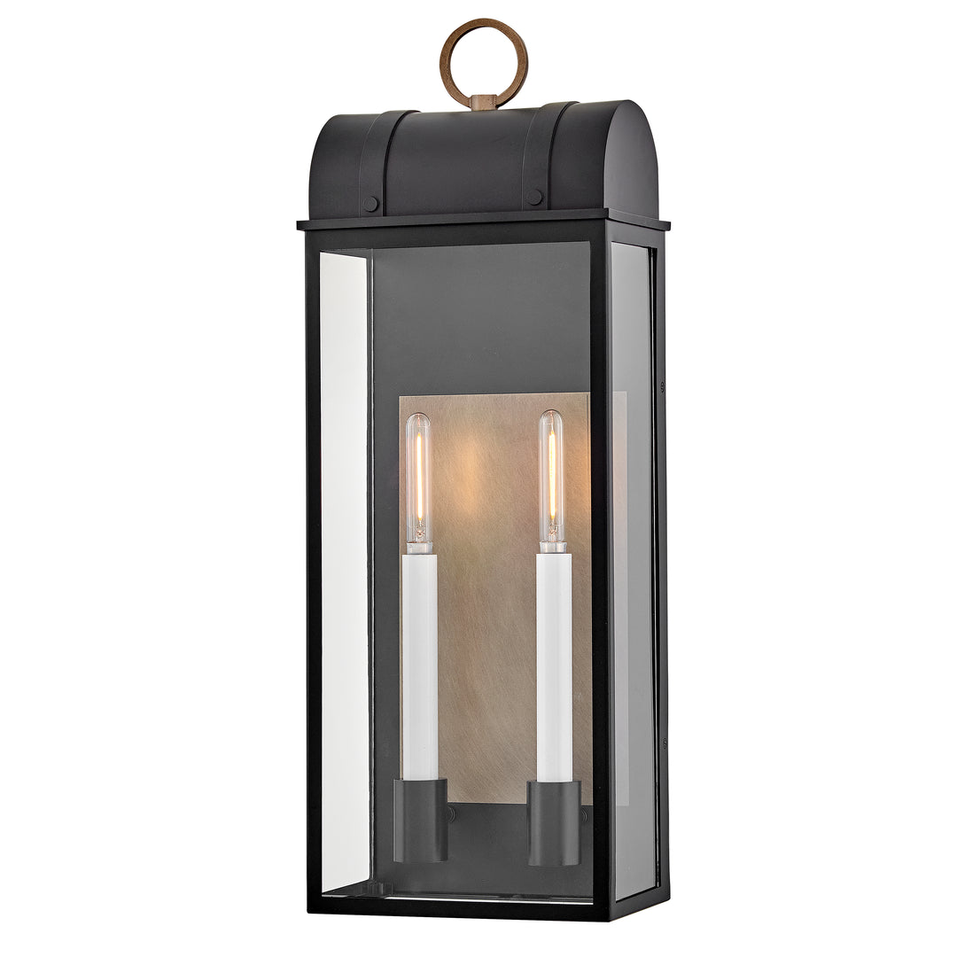 Hinkley Campbell Outdoor Wall Light Large Wall Mount Lantern Black 10665BK-BU