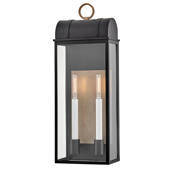 Hinkley Campbell Outdoor Wall Light Large Wall Mount Lantern Black 10665BK-BU