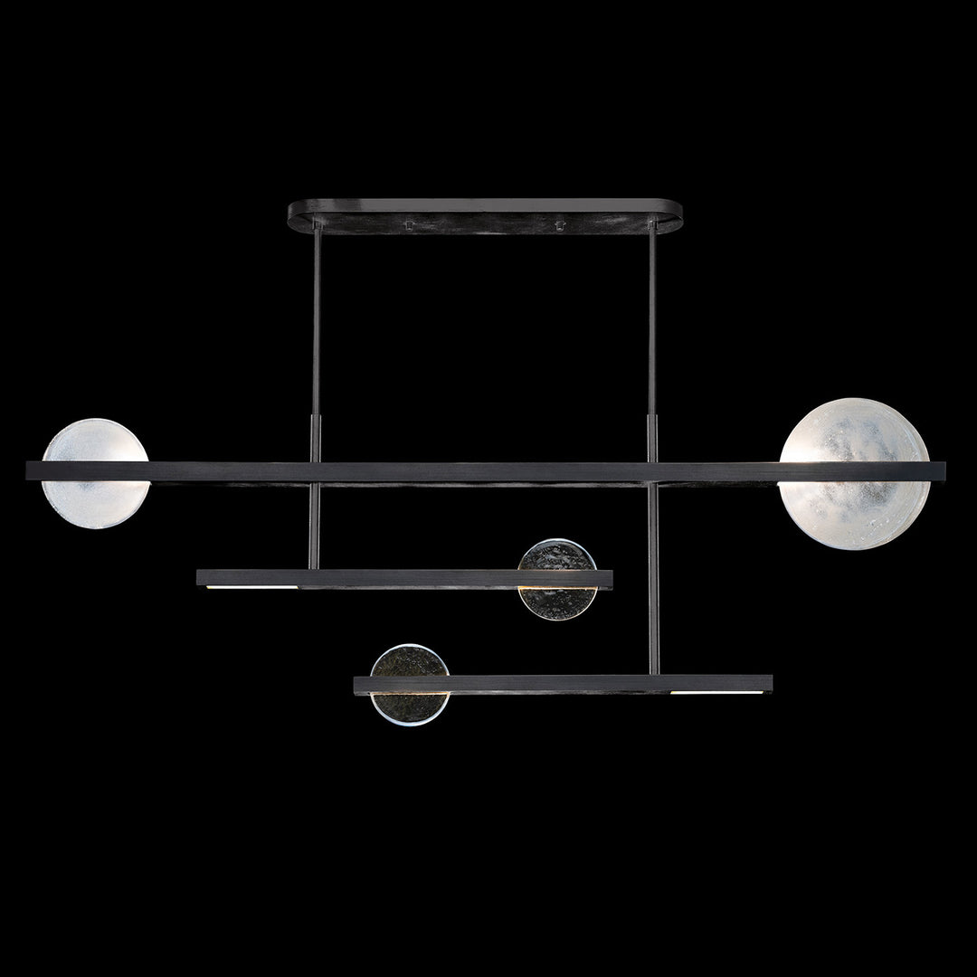 Fine Art Handcrafted Lighting Selene 66.5"W Pendant in Standard Black Iron (921240-1ST)