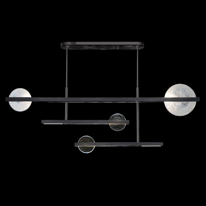 Fine Art Handcrafted Lighting Selene 66.5"W Pendant in Standard Black Iron (921240-1ST)