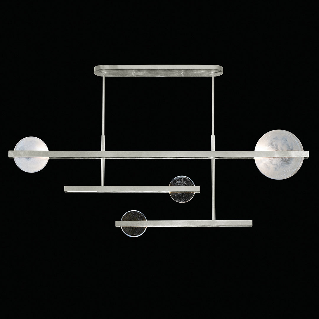 Fine Art Handcrafted Lighting Selene 66.5"W Pendant in Standard Silver Leaf (921240-4ST)