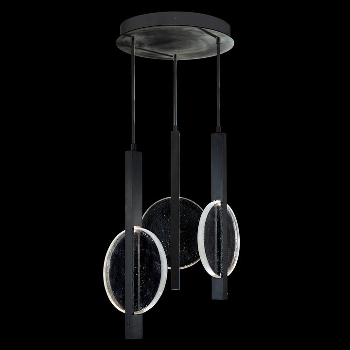 Fine Art Handcrafted Lighting Selene 16"W Pendant 922240 in Standard Black Iron (922240-1ST)