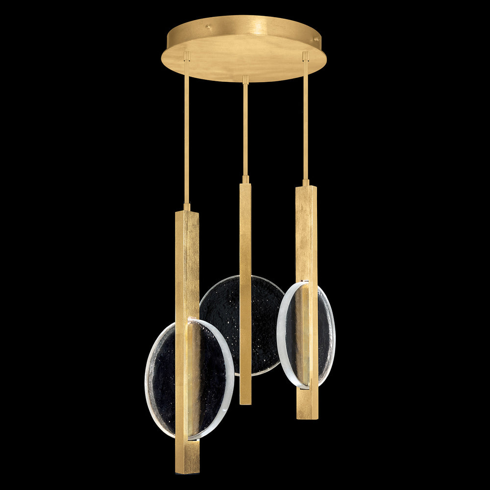Fine Art Handcrafted Lighting Selene 16"W Pendant 922240 in Standard Gold Leaf (922240-3ST)