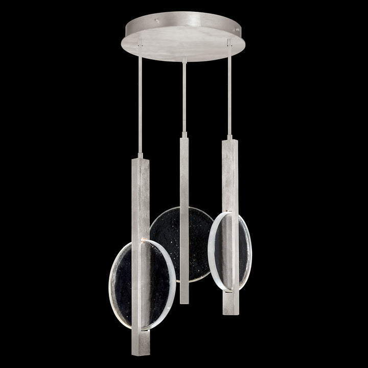 Fine Art Handcrafted Lighting Selene 16"W Pendant 922240 in Standard Silver Leaf (922240-4ST)
