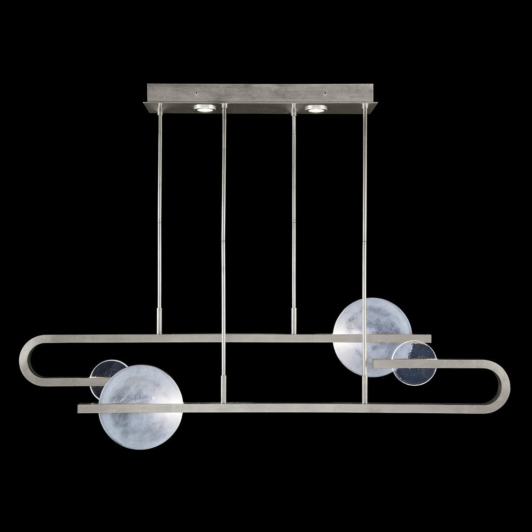 Fine Art Handcrafted Lighting Selene 65"W Pendant in Standard Silver Leaf (922840-4ST)