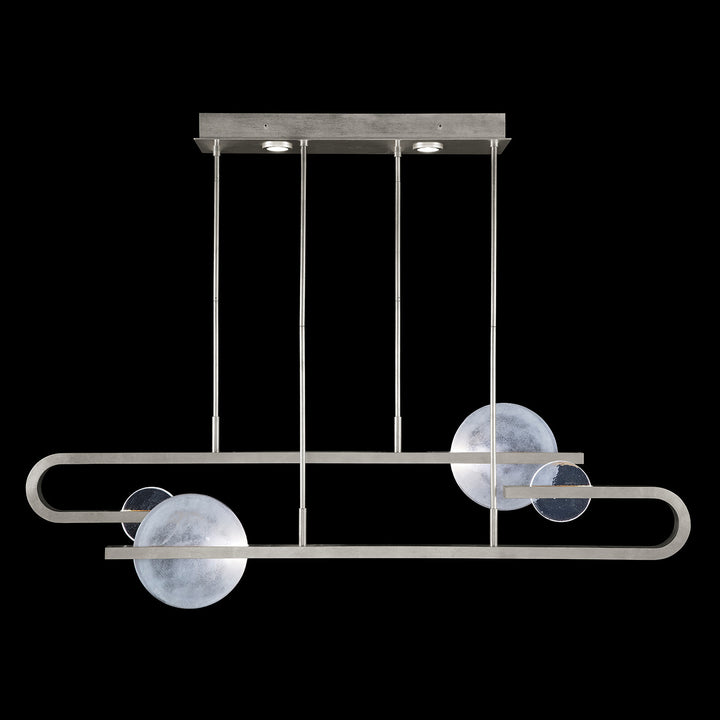 Fine Art Handcrafted Lighting Selene 65"W Pendant in Standard Silver Leaf (922840-4ST)