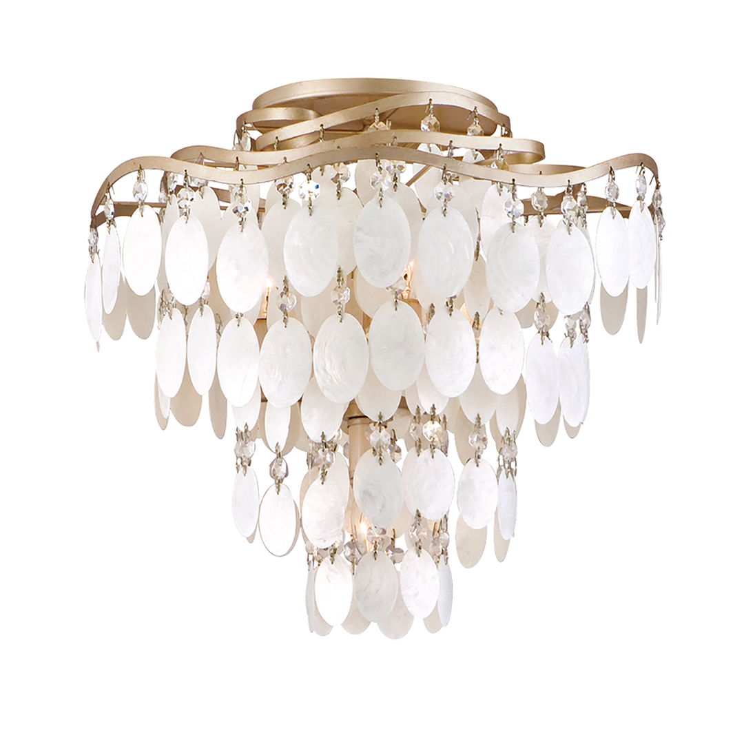 Corbett Lighting Dolce Semi Flush Ceiling Semi Flush Mounts Corbett CHAMPAGNE LEAF 16x15.5 